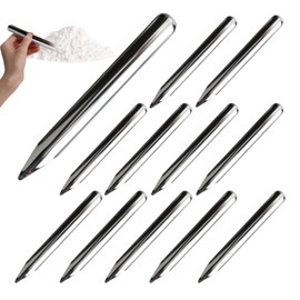 Oreutkd 12 Pcs Stainless Steel Lab Spatula Set, Metal Lab Spoon Scoopulas Powder Scoops, Sturdy Double Ended Bead Scoops and Laboratory Tools for Mixing, Sampling, and Filling Powders (12 Pcs)