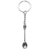 Rosojodg Silver Mini Crown Spoon Keychain, Key Ring Christmas Kitchen