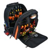 MELOTOUGH LED-Light Rolling Tool bag with Telescoping Handle Heavy Duty