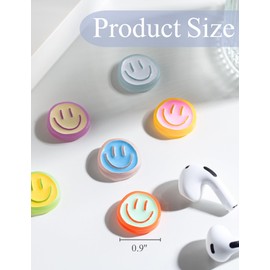 Mymazn 12Pcs Fridge Magnets Cute Refrigerator Magnets, Colorful Magnets for Whiteboard Cabinet Locker, Resin Smile Face Decorative Magnets for Classroom Kitchen Office