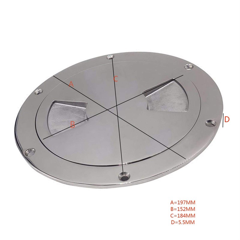 LOYALHEARTDY Marine Grade Stainless Steel Boat Deck Plate Hatch, 6"