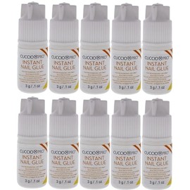 Cuccio Super Strong Instant Nail Glue for Nail Tips Acrylic Nails and Press On Nails - 0.10 Fl Oz - 10 Pack