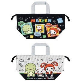 Skater KB7-A Children's Lunch Bag, Drawstring Bag, Maizen Sisters, Made in Japan