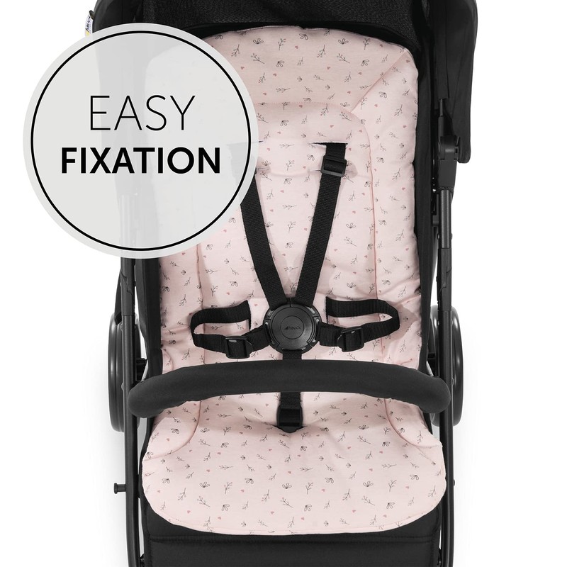 Hauck Padded Pushchair Liner, Flowers Rose - Universal Fit for
