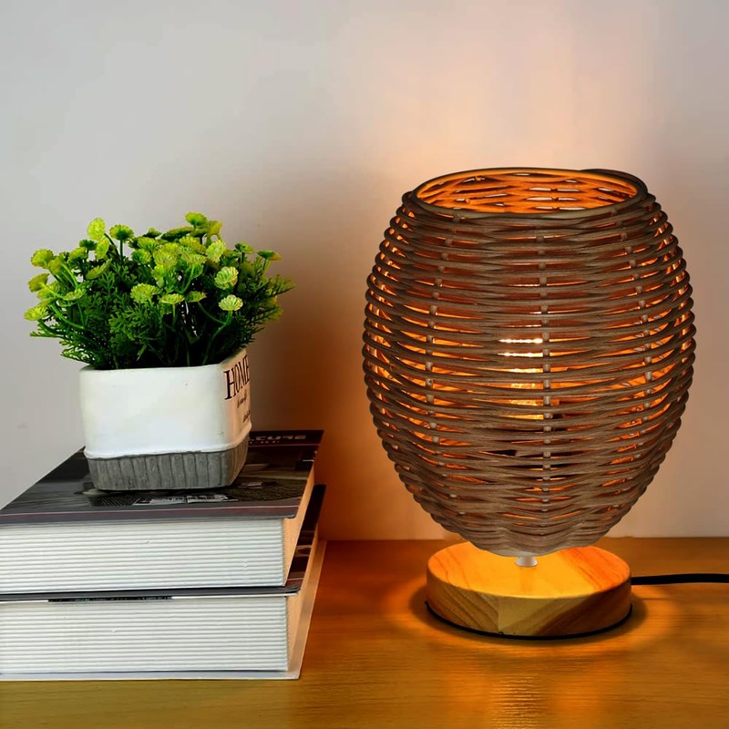 Woven Rattan Lamp shade replacement lamp shade Rustic Pendant Light