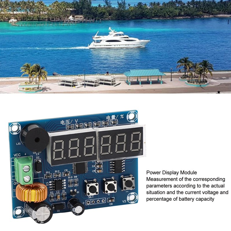 Power Display Module Programmable Voltage Remaining Percentage Display Module DC7‑80V