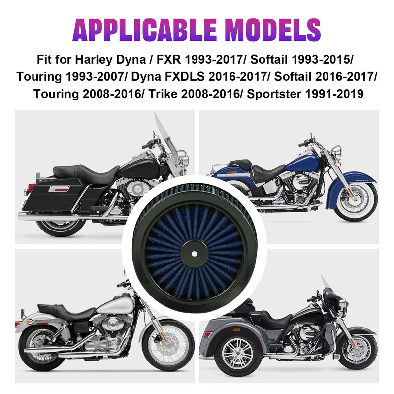 High Performance Air Filters Cleaner Fit for Harley Touring Street