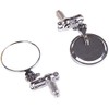 MotorToGo Silver finish Folding Round Billet Bar End Mirrors Compatible