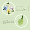 4 Pcs Flower Glass Spoons,5.9 inch Colorful Transparent Long Handled