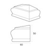 Cambridge Clear Pine Pyramid Newel CAPS 90mm, Half Stair Newel