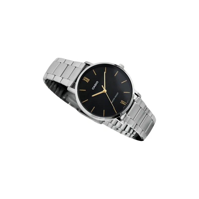Reloj pulsera Casio MTP-VT01 con correa de acero inoxidable color