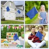 Yingnner 12 Pack Blue Stick Flags Small 12x18 Inch Hand