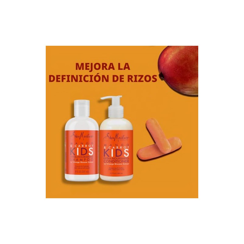Shea Moisture Mango Zanahoria para niños, extra nutritivo, juego de