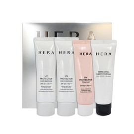 Hera UV Protector Multi Defense 2-piece Special Set 50ml x 2 + Tone-up 40ml + Cleansing Foam 50ml / 헤라 UV 프로텍터 멀티 디펜스 2종 기획 세트 50ml 2개 + 톤업 40ml + 클렌징폼 50ml