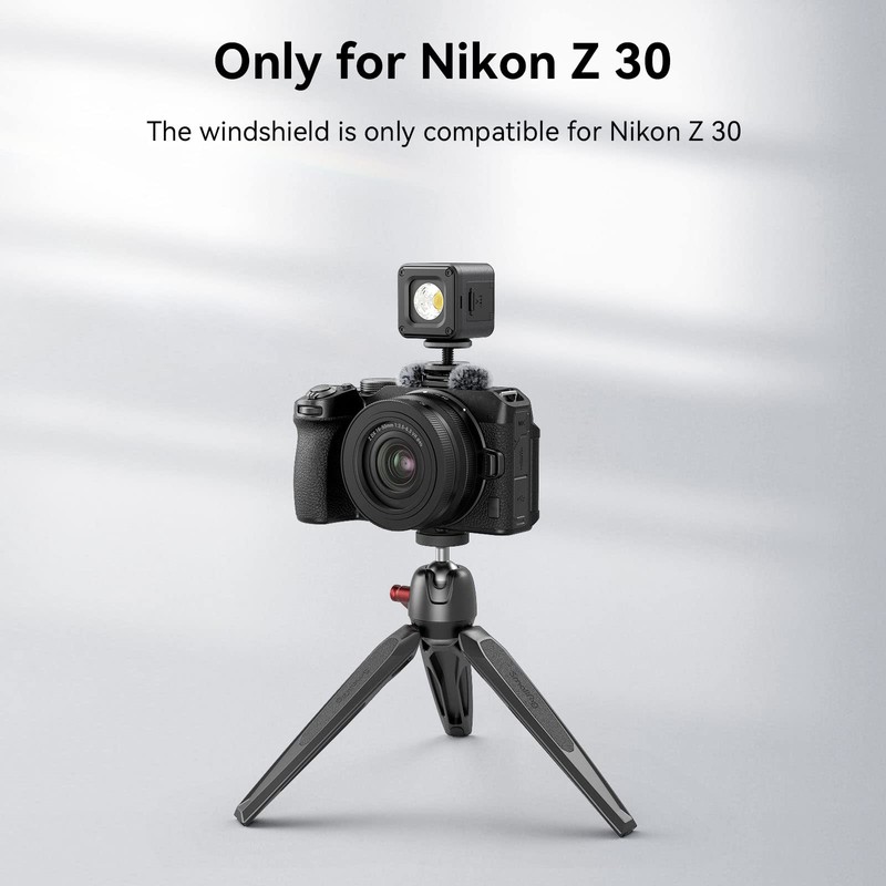 SMALLRIG Windshield with Cold Shoe Adapter for Nikon Z 30