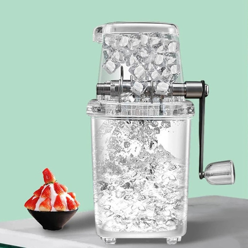Portable Ice Crusher 1.25L Hand Cranked DIY Manual Shaved Ice