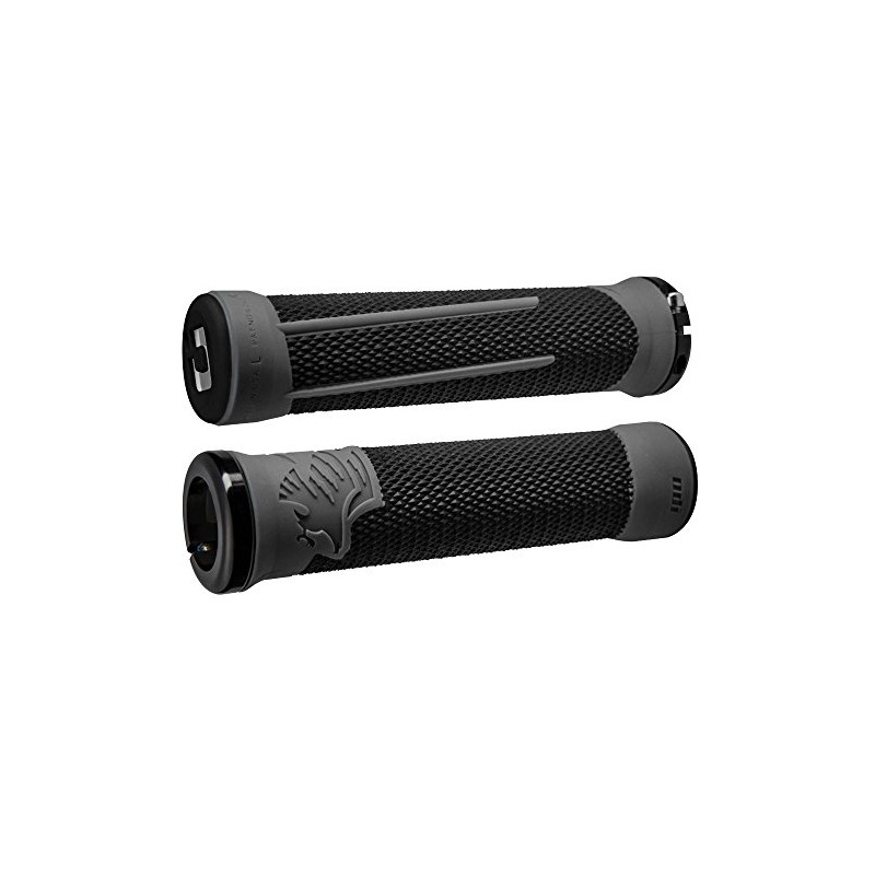 Odi AG-2 Aaron Gwin Grips - Black/Grey/Single Locking Lock On
