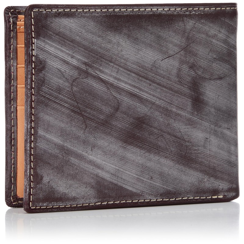 GORBE 91110 Bifold Wallet Bridle Leather Bifold Wallet, red (burgundy)