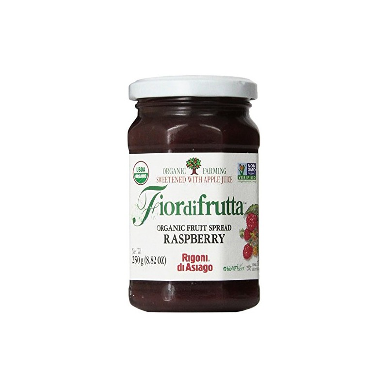 Rigoni di Asiago, Fiordifrutta Organic Fruit Spread, Raspberry, 8.82 Ounce
