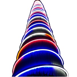 Russell Decor 100ft Red White Blue LED Neon Rope for 4th July Patriotic Memorial Day Patio Deck Waterproof SMD Tube Lights