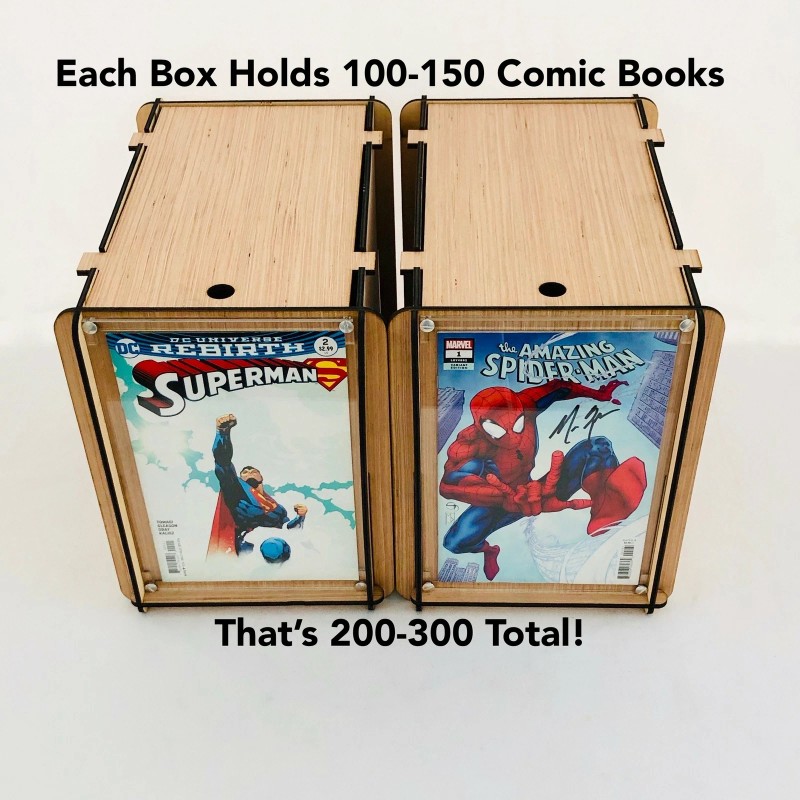 Romany House Two Pack Comic Book Storage Boxes & Acrylic