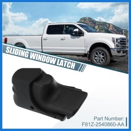 VekAuto Rear Manual Sliding Window Lock Latch for Ford F250 F350 F450 F550 Super Duty Rear Back Window Latch Replace F81Z-2540860-AA for 7C3Z-25422B30-B Window Assy Black Auto Accessories