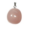 Krio® – Rose Quartz Worry Stone Pendant with Silver Loop