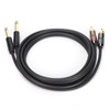 JORINDO Dual 6.35mm Male to Double RCA Male Cable Audio