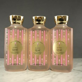 3 Shower Gel WASH Aloe Vitamin E Bubbly Rose Bath Body 10 oz