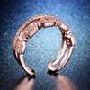 Rose Gold Rings for Women, Thumb Stacking Ring Jewelry CZ