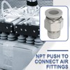 sourcing map 2 Pcs NPT Push to Connect Air Fittings,
