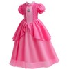Princess Peach costume for Little Girl's Dress Up with Crown