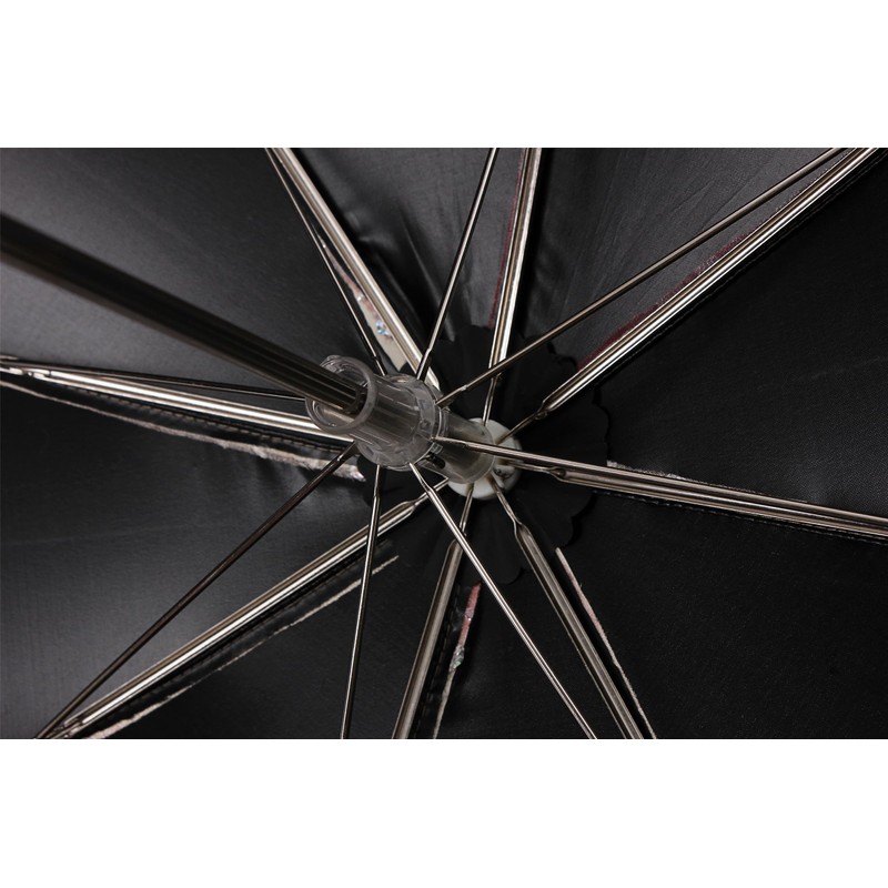 Honeystore Flower Print Vintage Parasol Anti-UV Folding Lace Embroidery Umbrella