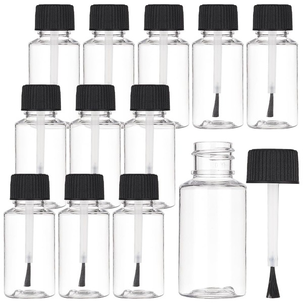 BENECREAT 20 Packs 20ml(0.68fl. oz) Plastic Brush Applicator Bottles with