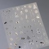 Christmas Nail Stickers 5D Embossed Silver Nail Art Decals Snowflake