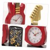 CORHAD Violin Shaped Decorative Clock with Pen Holder Unique Retro