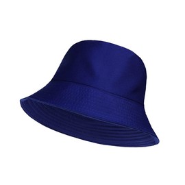 CHAAL® Bucket Hat Plain Foldable Cotton Sun Beach Cap Fisherman’s Hat for Holidays Hiking Summer Bucket Hat Unisex Fashion Men Women, Teens Hiking Outdoor Reversible Hat Colour (Navy) 56-58 CM