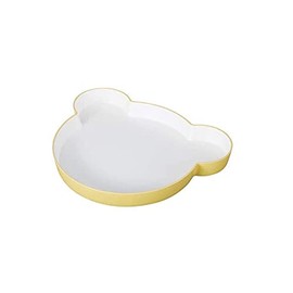 tak JTN-0110-YL Kids Dish Plate Bear Kids Plate Yellow 7.5 x 9.3 x 1.0 inches (19 x 23.6 x 2.6 cm)