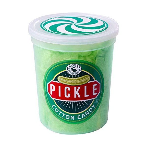 Pickle Gourmet Flavored Cotton Candy – Unique Idea for Holidays, Birthdays, Gag Gifts, Party Favors