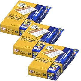 Iris Ohyama Laminating Film, General Card Size, 100 Micrometers, LZ-IC100 (3 Pieces Set, 100 Sheets x 3 = 300 Sheets))
