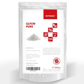 NUTRINAX | Glycine Powder | 1000 g Amino Acid Glycine | Vegan & No Additives | High Quality | Practical Zip Bag