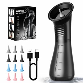 Ear Wax Removal, Electric Ear Cleaner with LED Display & Dual Tank, Ear Irrigation Kit Includes 12 Tips, IPX7, Safe & Effective Cleaning for Adults & Kids, Easy to Use