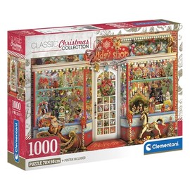 Clementoni Jigsaw Puzzle 1000 pieces, Holiday Shop, Puzzle for Adults 14-99 Years, Compact box, Made in Italy, 39997