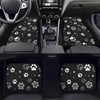 YINGQIGUAN Paw Print Car Floor Mats Carpet Universal Abstract Dog