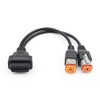 Clmlifebare 2-in-1 OBD2 Adapter Cable for 4pin+6pin Motorcycle Diagnostic Tool
