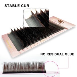 Pro Fairy Dark Brown Eyelash Extensions Volume Lash Extension Colored Lash Black Brown Individual Eyelash Extensions 0.07 0.10 B C C+ D D+ L Mixed 7-14mm (Dark Brown Lashes, 0.07-L-Mix)