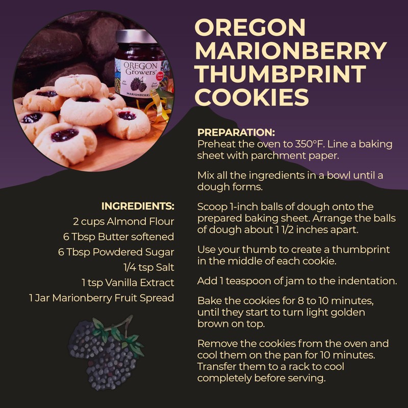 Oregon Growers Marionberry Fruit Spread - Marionberry Jam Made In