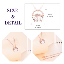 Feilok sea fish Pendant Necklaces for Women S925 Sterling Silver circle rose gold Necklace