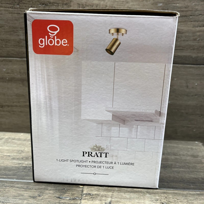 Globe 59765 ElectricPratt 4.8 in. 1-Light Matte Brass Track Lighting