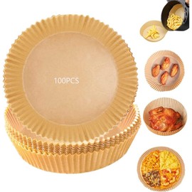 Air Fryer Disposable Paper Liner for Ninja Air Fryer,7.9 Inch Air Fryer Liners 100 PCS, Baking Paper (Round 7.9 in 100 pcs) (Round)